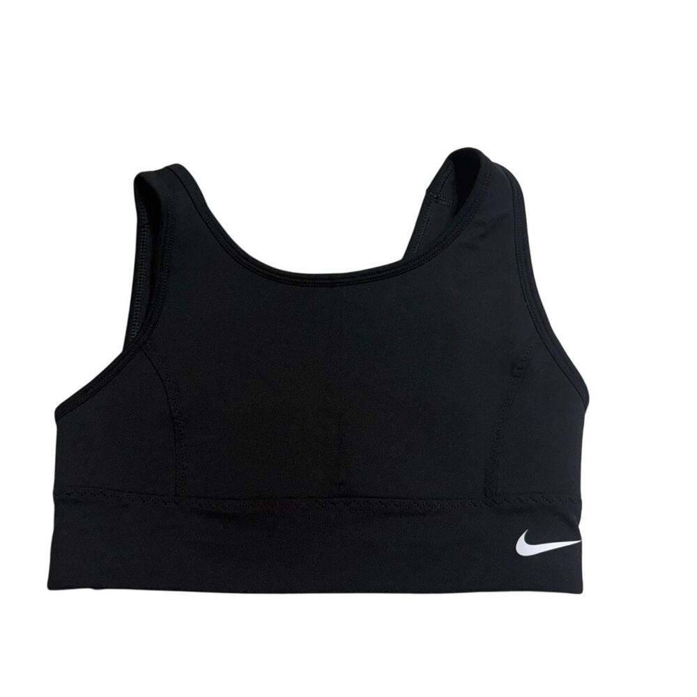 Nike Dri-Fit Sports Bra Size Medium Black Athletic Active Workout Athleisure